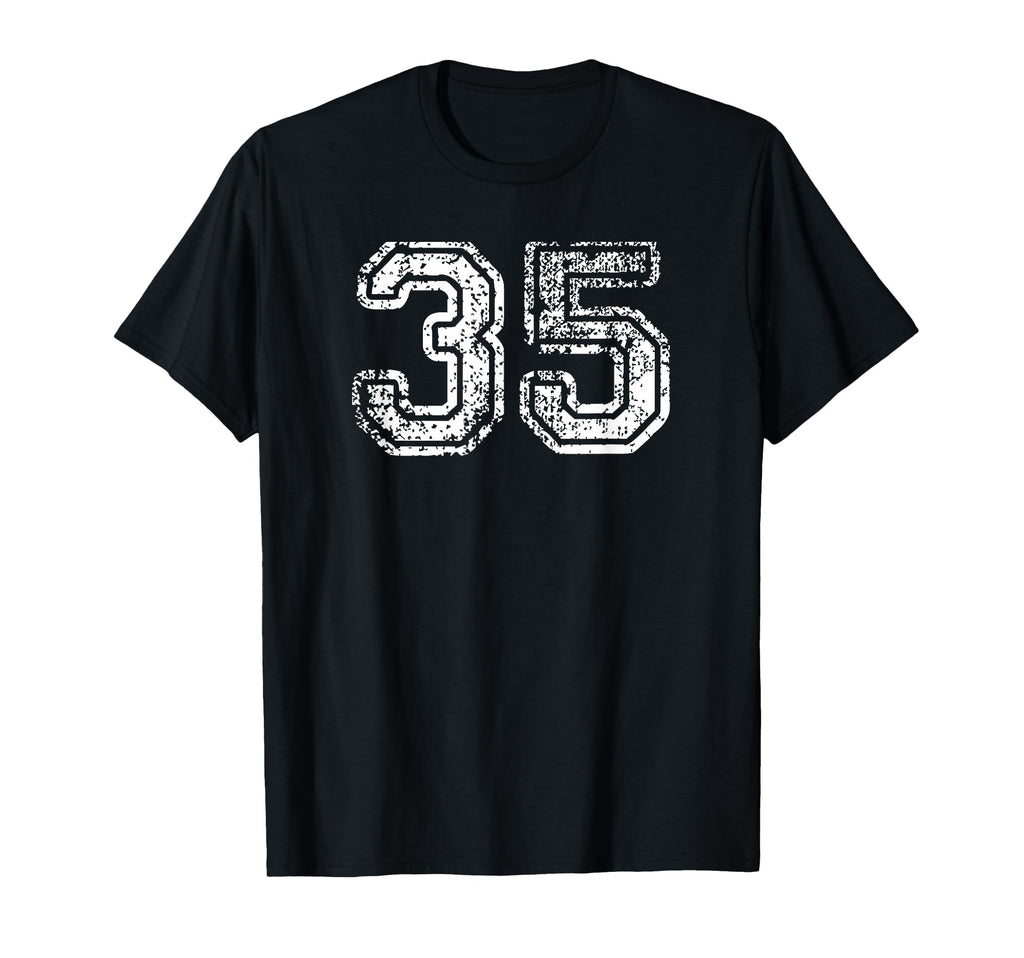 Number 35 Baseball Football Soccer T-Shirt - Graphic Print Men Women - T-Shirt, Sweatshirt, Hoodie