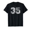 Number 35 Baseball Football Soccer T-Shirt - Graphic Print Men Women - T-Shirt, Sweatshirt, Hoodie