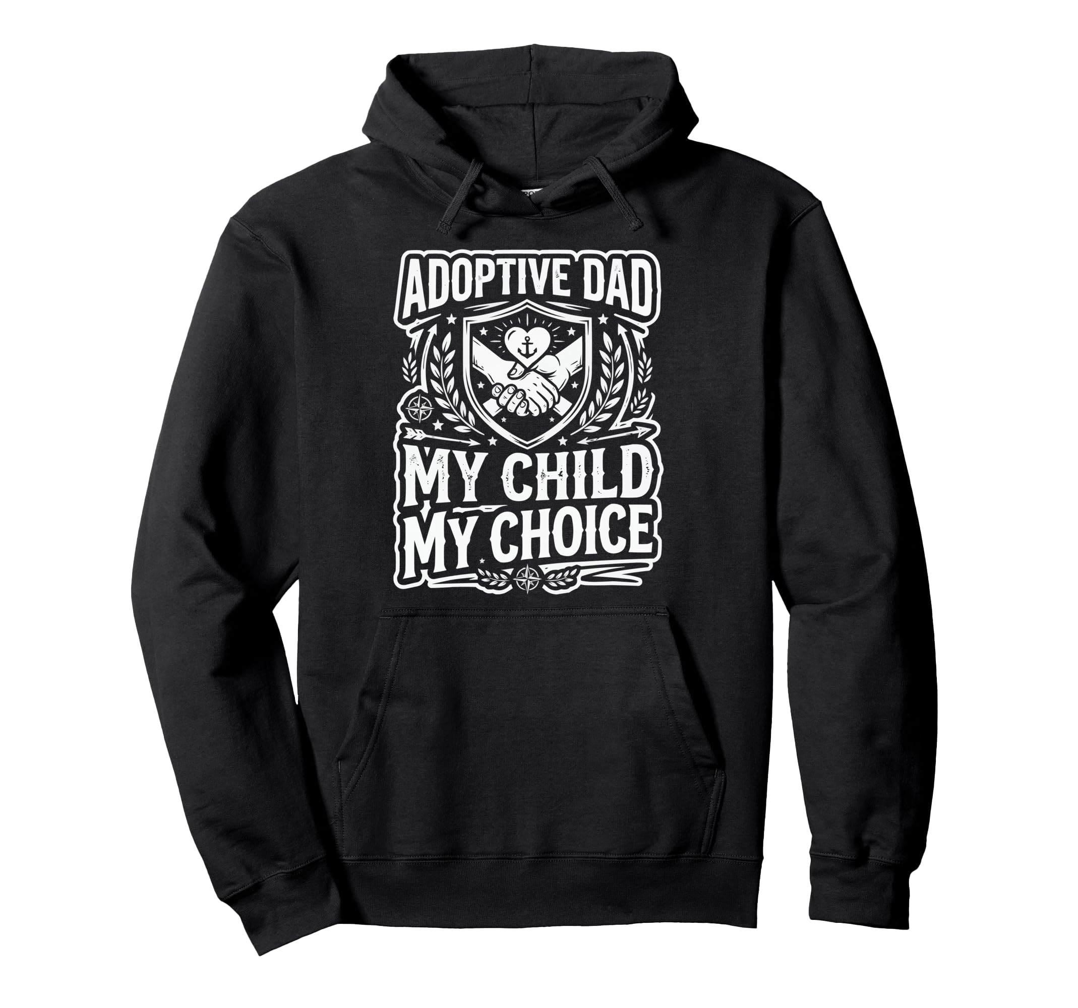 Adoptive Dad Adoption Fathers Day Hoodie - Minimalist Print Unisex - T-Shirt, Sweatshirt, Hoodie