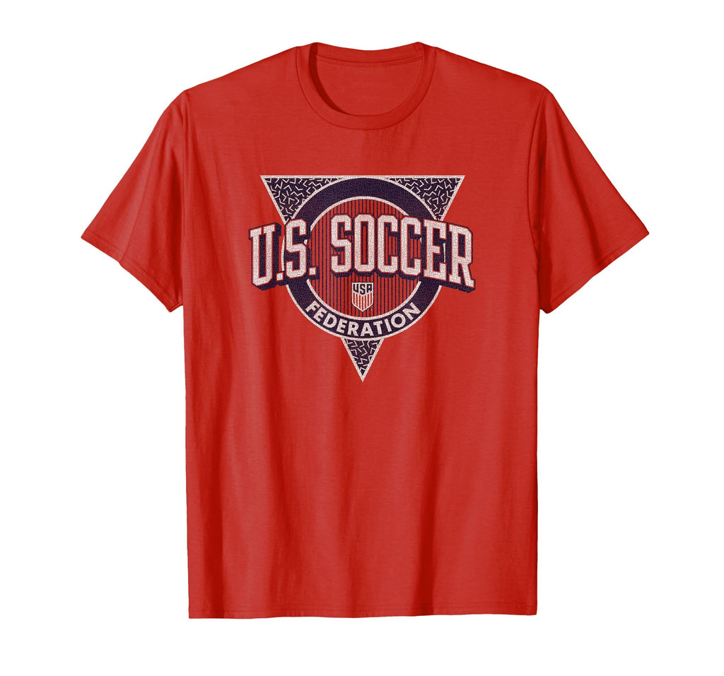 U S Soccer Triblock Red Usmnt T-Shirt - Trendy Graphic Men Women - T-Shirt, Sweatshirt, Hoodie