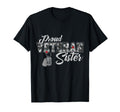 Proud Veteran Sister Camouflage T-Shirt - Aesthetic Graphic for Adults - T-Shirt, Sweatshirt, Hoodie