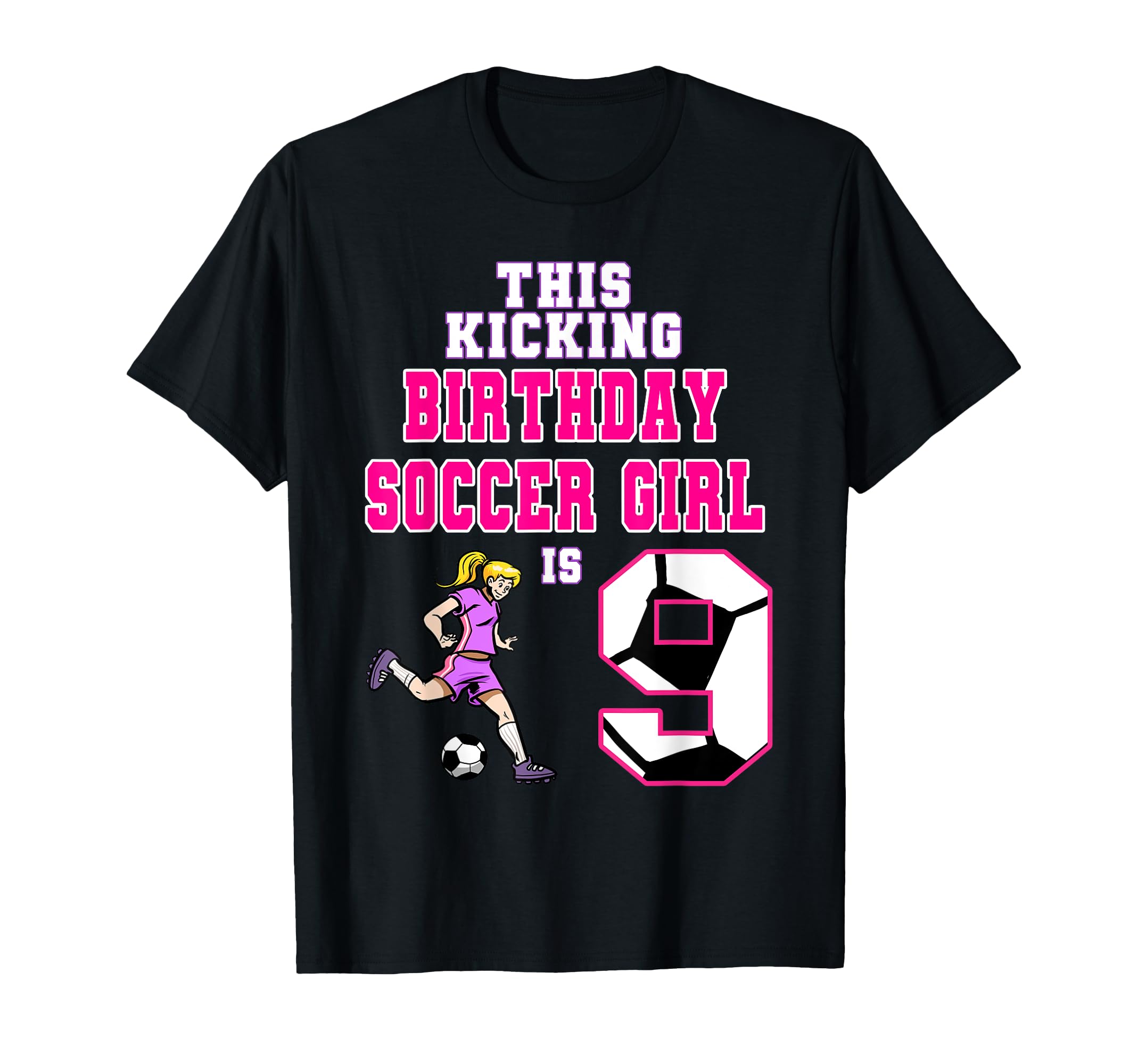 This Birthday Soccer Is 9 Soccer Theme T-Shirt - Aesthetic Graphic Unisex - T-Shirt, Sweatshirt, Hoodie