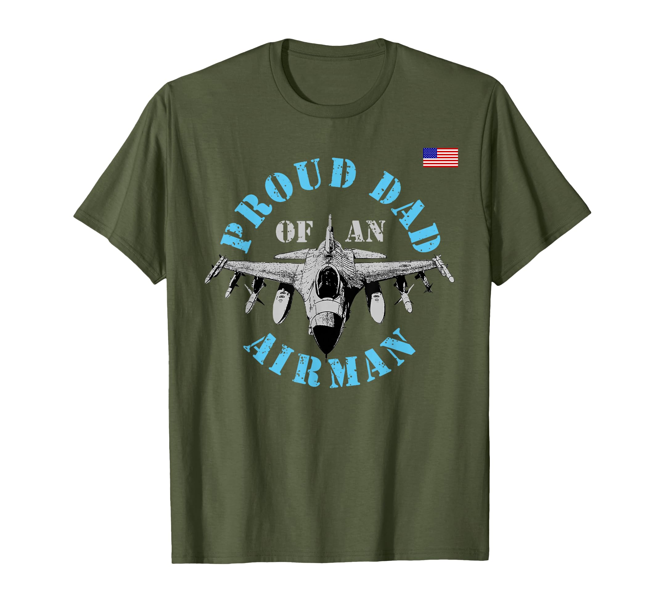 Proud Dad Airman Air Military Pilot T-Shirt - Graphic Print for Adults - T-Shirt, Sweatshirt, Hoodie