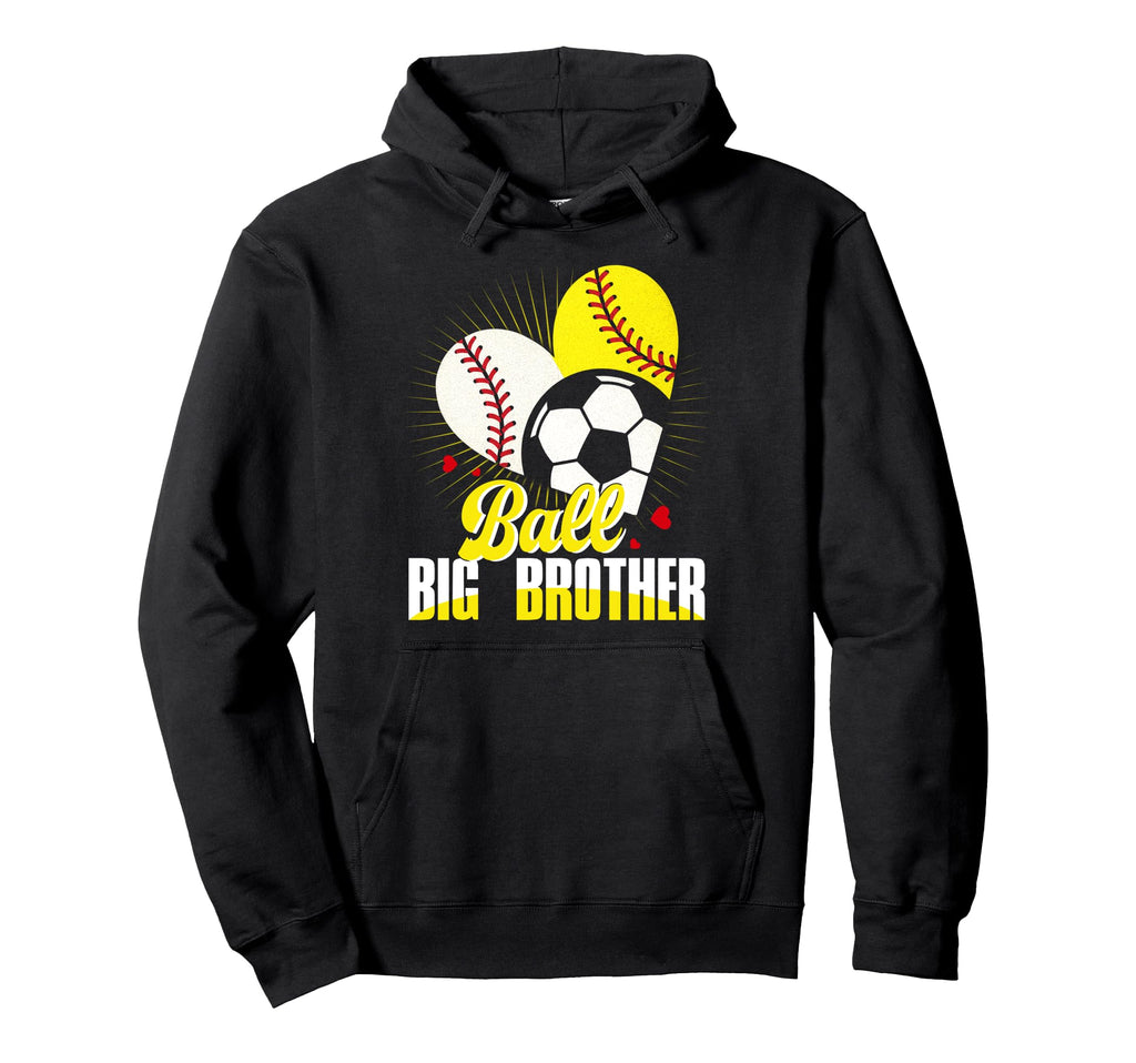 Ball Big Brother Baseball Softball Hoodie - Minimalist Print for Adults - T-Shirt, Sweatshirt, Hoodie
