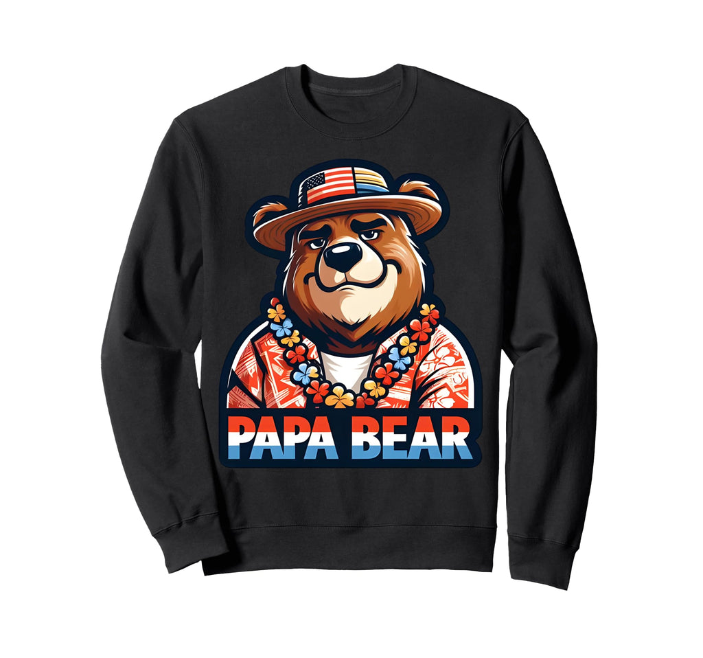 Papa Bear Gifts Funny Birthday Fun Sweatshirt - Custom Art Print Men Women - T-Shirt, Sweatshirt, Hoodie