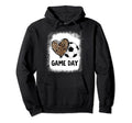 Game Day Soccer Decorations Leopard Heart Hoodie - Graphic Print Men Women - T-Shirt, Sweatshirt, Hoodie