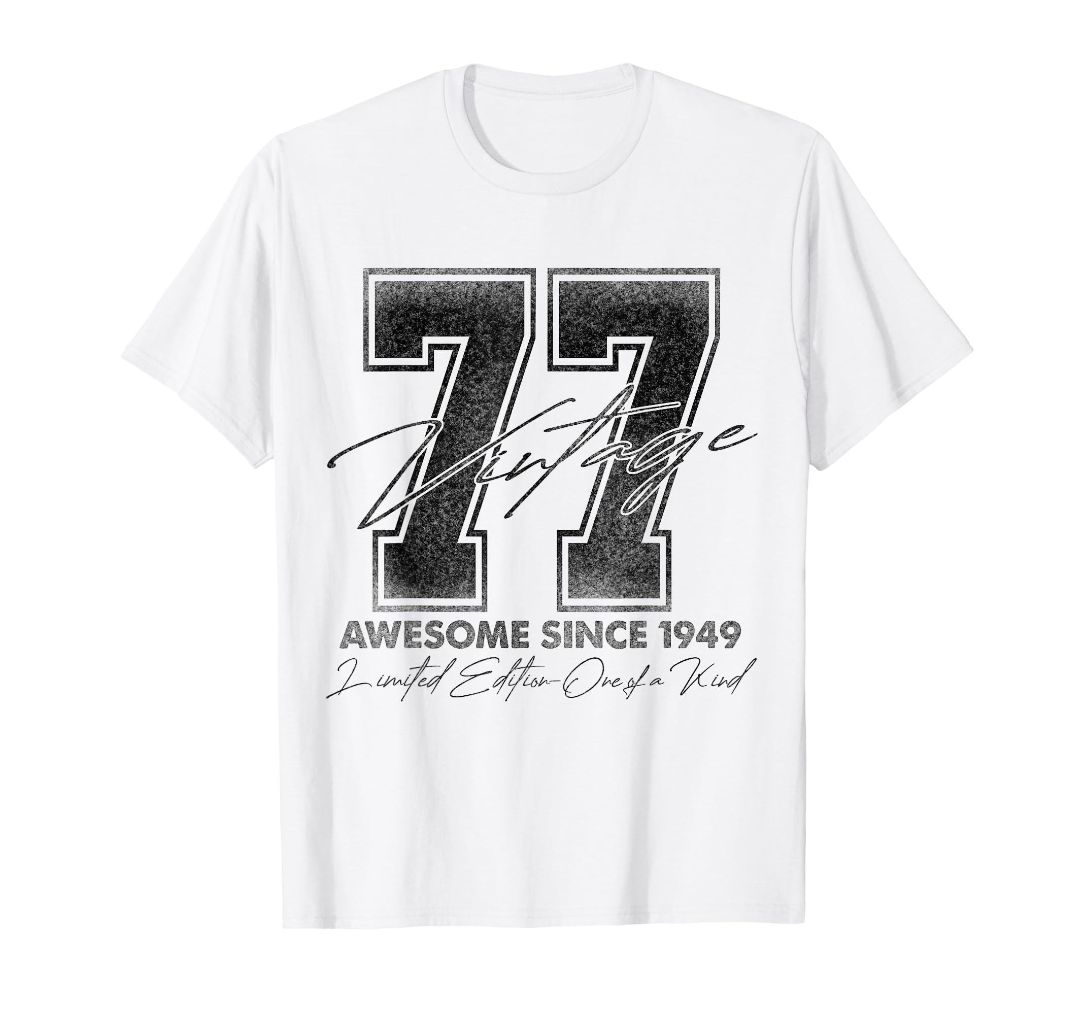 77 Year Old Gifts 1949 77Th Birthday T-Shirt - Minimalist Print Unisex - T-Shirt, Sweatshirt, Hoodie