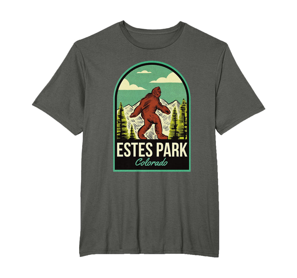 Estes Park Co Bigfoot Travel T-Shirt - Trendy Graphic Unisex - T-Shirt, Sweatshirt, Hoodie