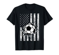 Soccer Usa Flag Funny American Distressed T-Shirt - Graphic Print Unisex - T-Shirt, Sweatshirt, Hoodie