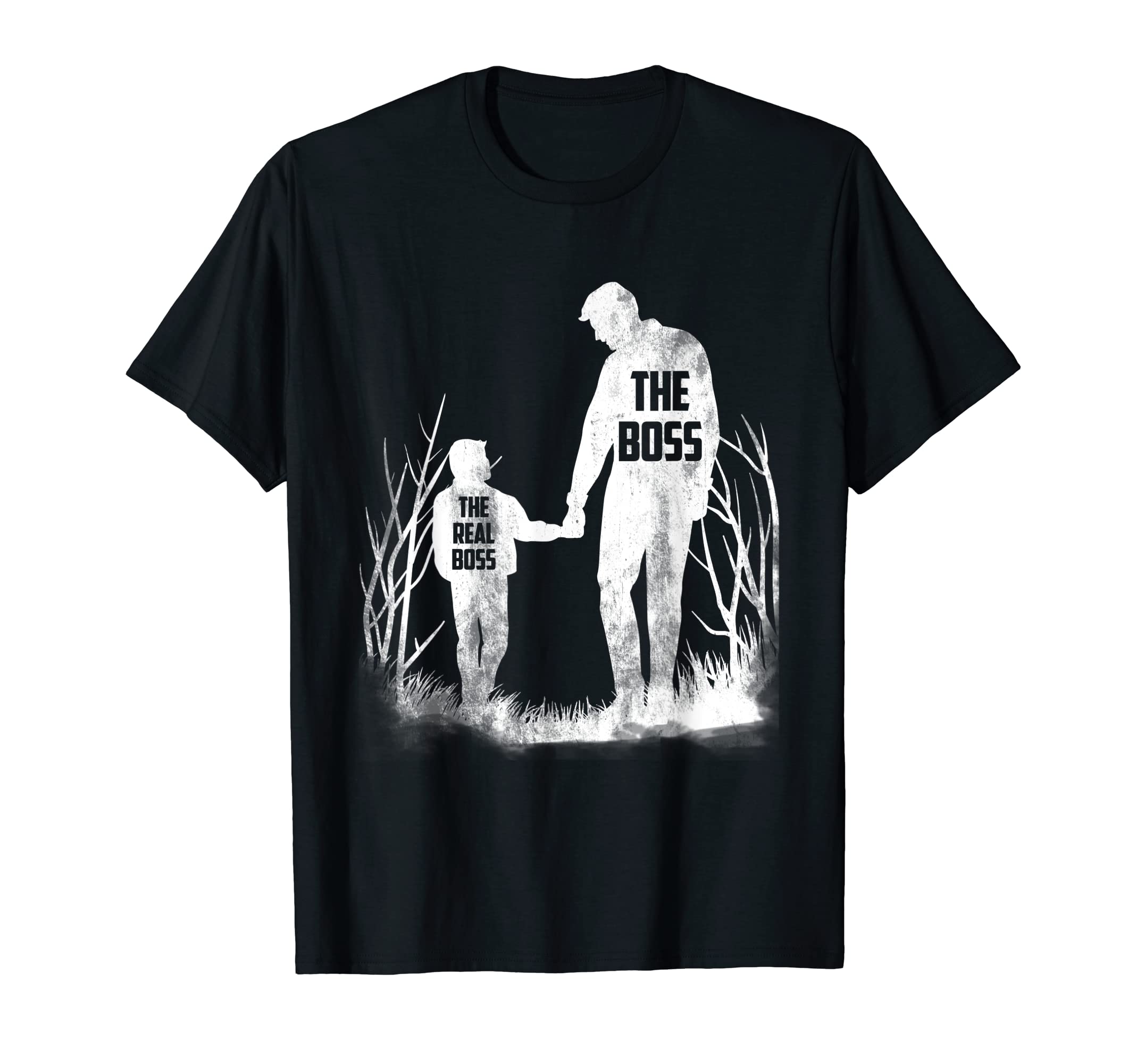 Boss Real Boss Fathers Day Dad Son T-Shirt - Fun Novelty Design Unisex - T-Shirt, Sweatshirt, Hoodie
