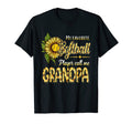 Softball Baseball Sunflower Fathers Day T-Shirt - Unique Graphic Unisex - T-Shirt, Sweatshirt, Hoodie