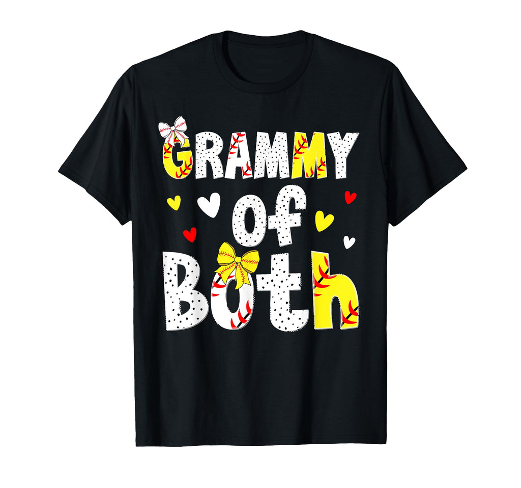 Grammy Both Proud Softball Baseball T-Shirt - Unique Graphic for Adults - T-Shirt, Sweatshirt, Hoodie