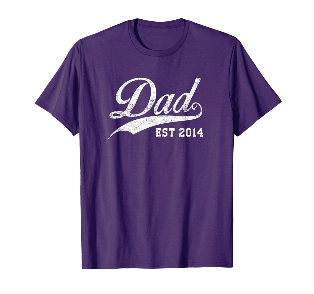 Dad Established 2014 Fathers Day T-Shirt - Minimalist Print for Adults - T-Shirt, Sweatshirt, Hoodie