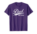 Dad Established 2014 Fathers Day T-Shirt - Minimalist Print for Adults - T-Shirt, Sweatshirt, Hoodie