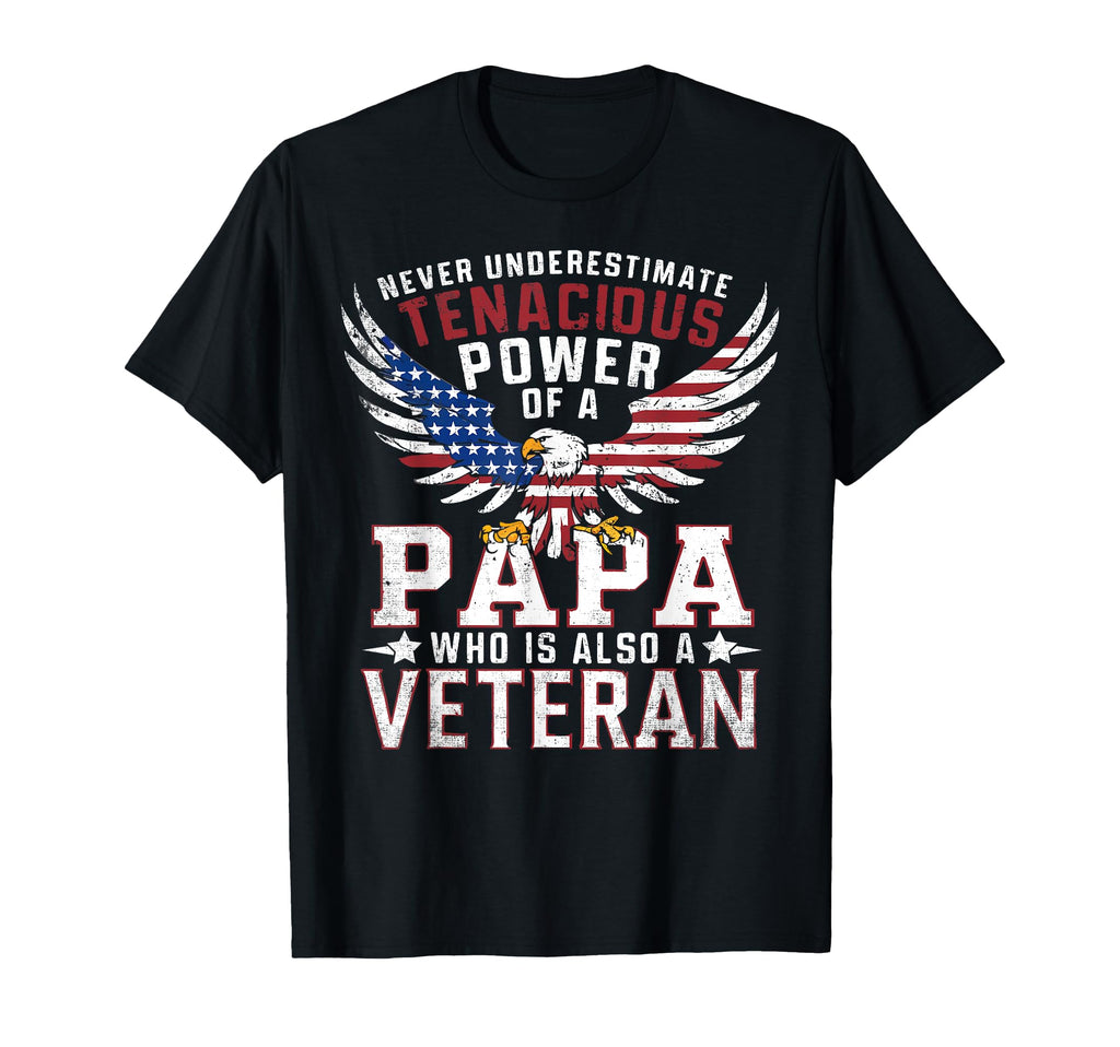 Veteran Papa Usa Veterans Day Us Army T-Shirt - Trendy Graphic for Adults - T-Shirt, Sweatshirt, Hoodie