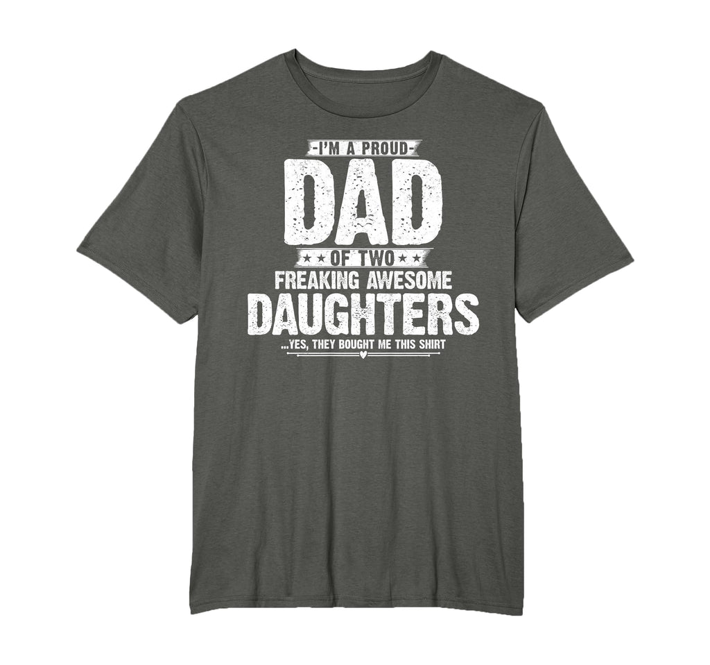 Im Proud Dad Two Freaking Awesome T-Shirt - Minimalist Print Unisex - T-Shirt, Sweatshirt, Hoodie
