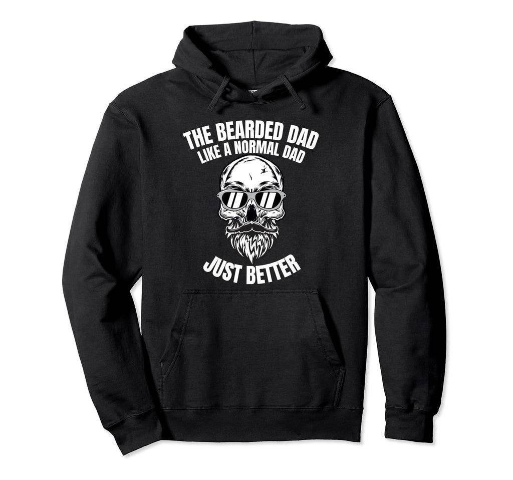Bearded Dad Mens Beard Funny Super Step Hoodie - Graphic Print for Adults - T-Shirt, Sweatshirt, Hoodie