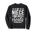 My Niece Wears Cleats Soccer Uncle Sweatshirt - Minimalist Print Unisex - T-Shirt, Sweatshirt, Hoodie