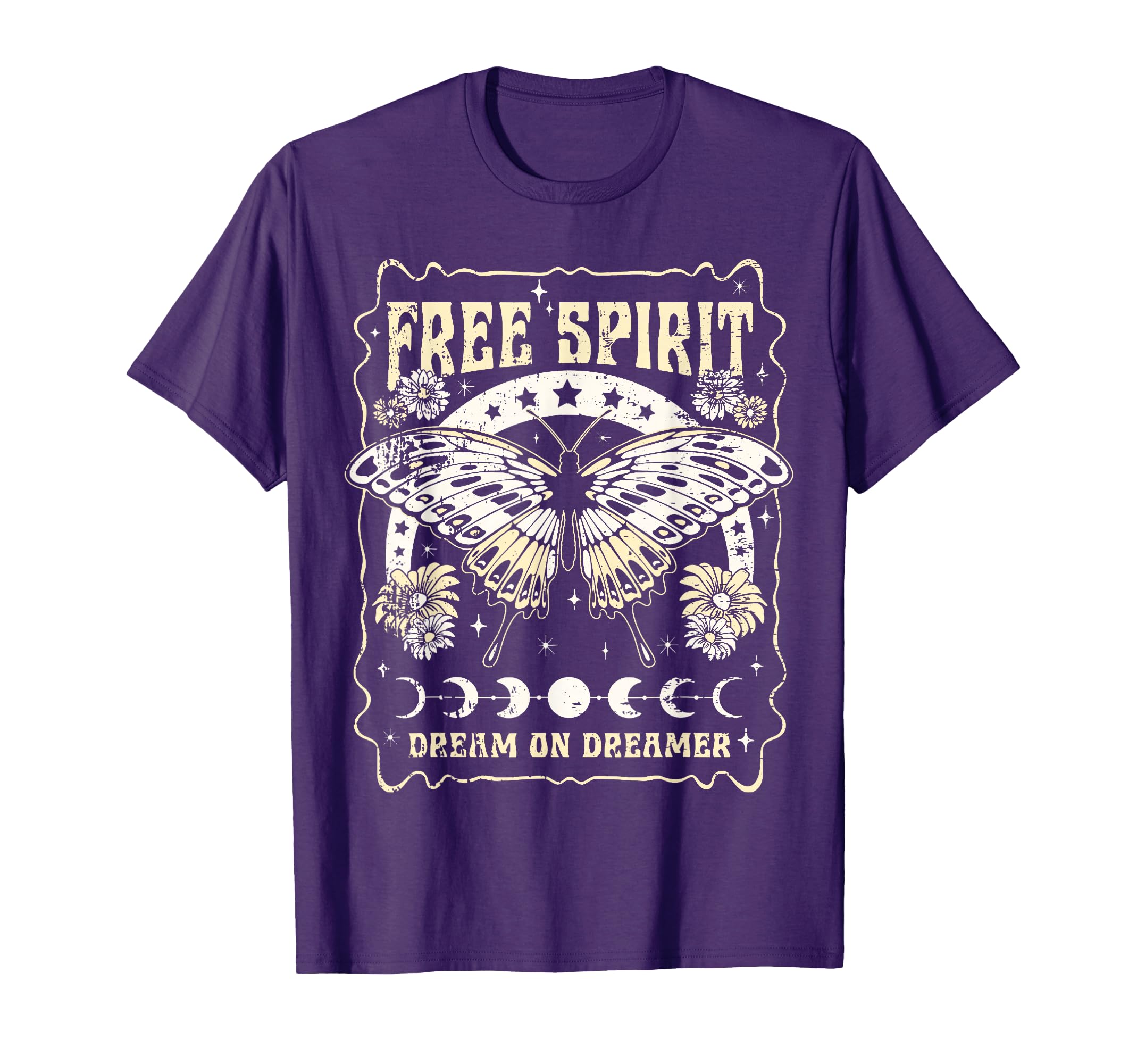 Free Spirit Dream Dreamer Butterfly T-Shirt - Fun Novelty Design Unisex - T-Shirt, Sweatshirt, Hoodie