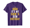 Its My Sons 5Th Birthday 5 Years T-Shirt - Casual Everyday Wear for Adults - T-Shirt, Sweatshirt, Hoodie