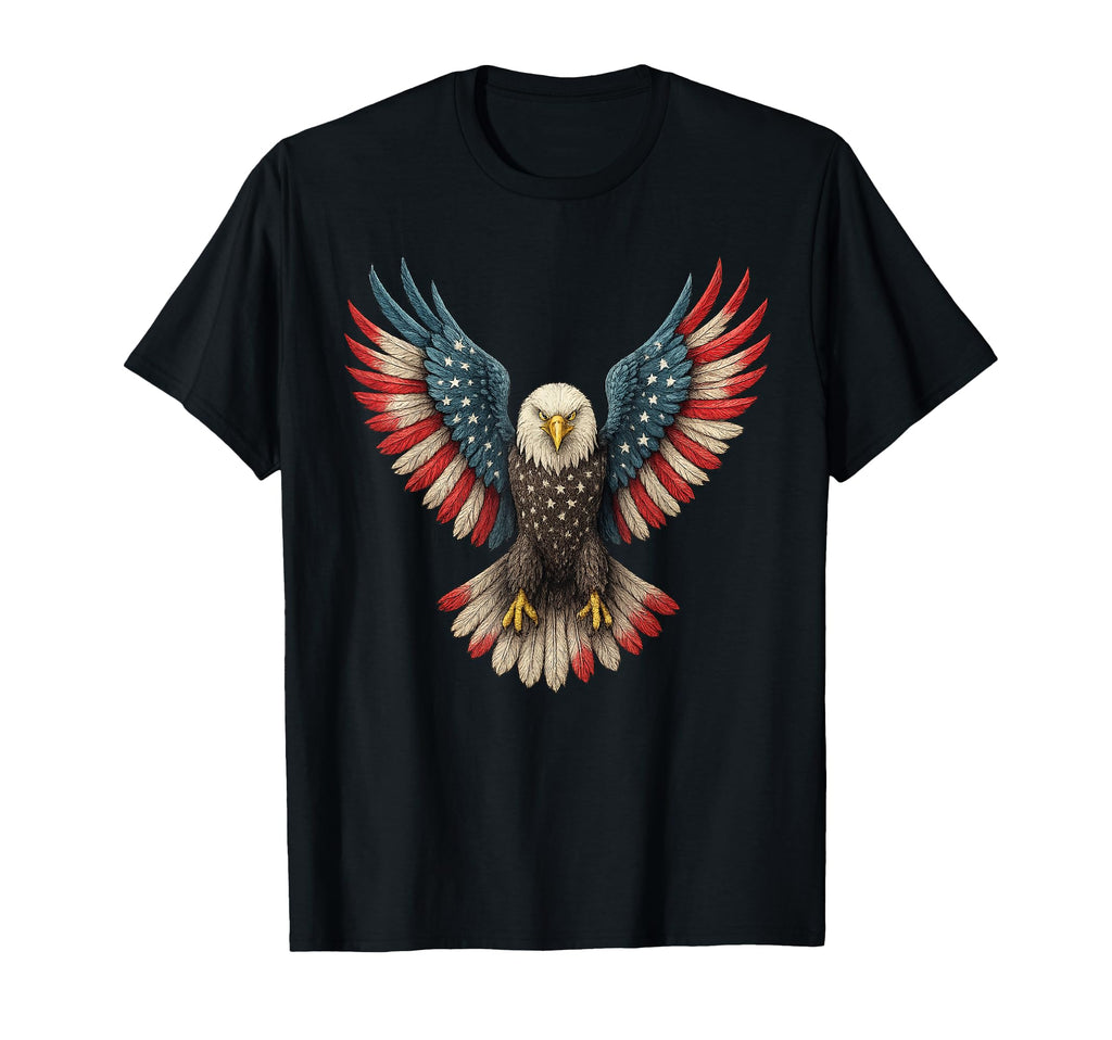 Patriotic Eagle 4Th July T-Shirt - Minimalist Print Men Women - T-Shirt, Sweatshirt, Hoodie
