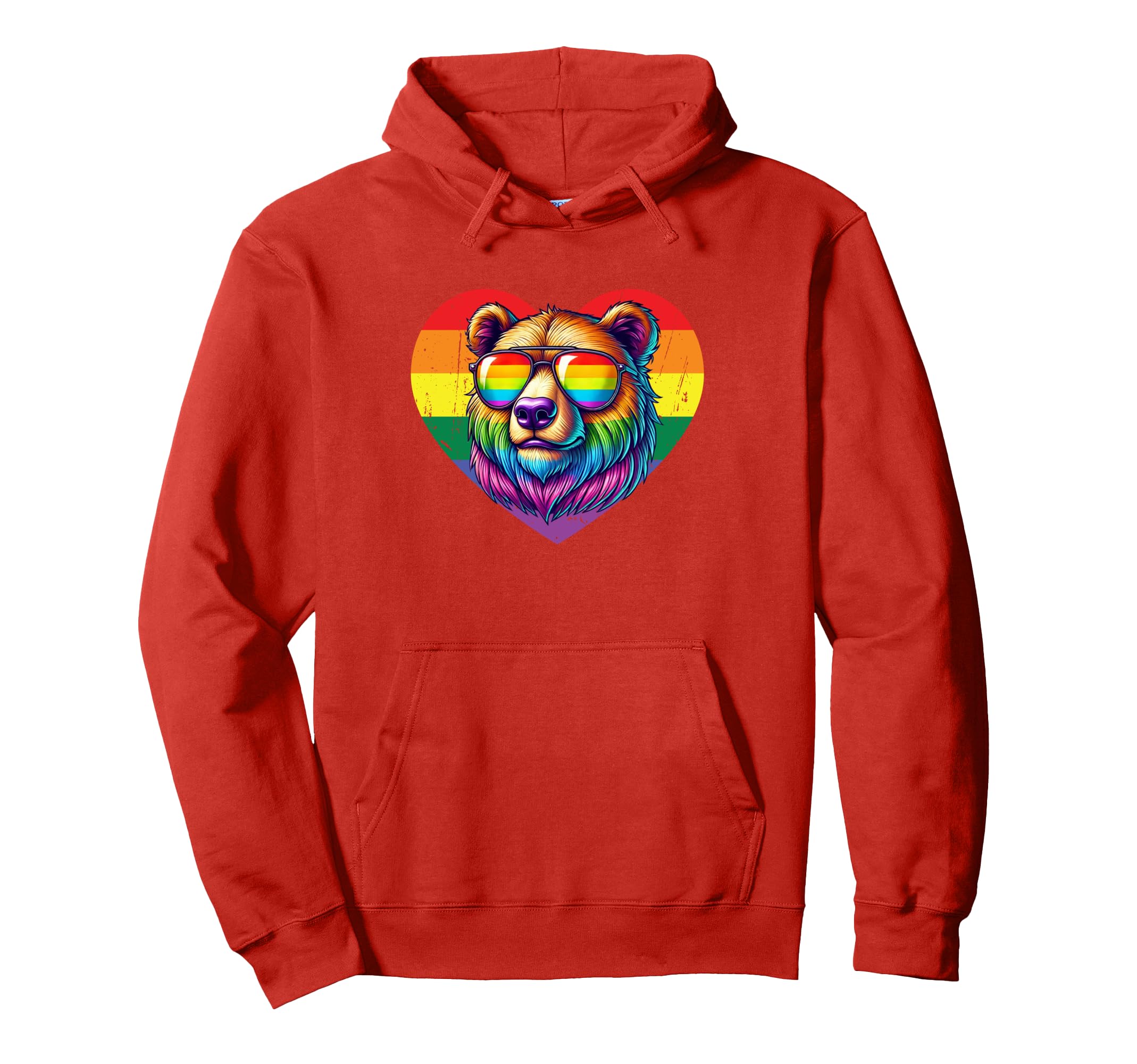 Rainbow Love Heart Pride Lgbt Hoodie - Casual Everyday Wear for Adults - T-Shirt, Sweatshirt, Hoodie