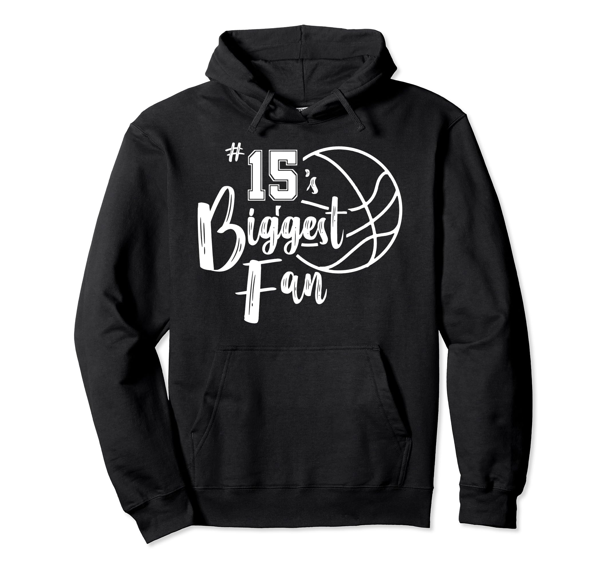 Number 15S Biggest Fan Basketball Hoodie - Aesthetic Graphic for Adults - T-Shirt, Sweatshirt, Hoodie
