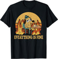 Everything is Fine Dog Drinking Coffee Burning Meme - Adult & Kids T-Shirts, Sweatshirts & Hoodies apparel design preview 1