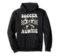 Soccer Auntie Funny Coquette Bow Hoodie - Novelty Apparel for Adults - T-Shirt, Sweatshirt, Hoodie