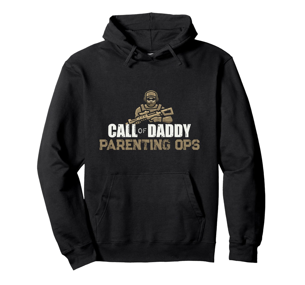 Call Daddy Parenting Ops Gamer Dads Hoodie - Graphic Print for Adults - T-Shirt, Sweatshirt, Hoodie