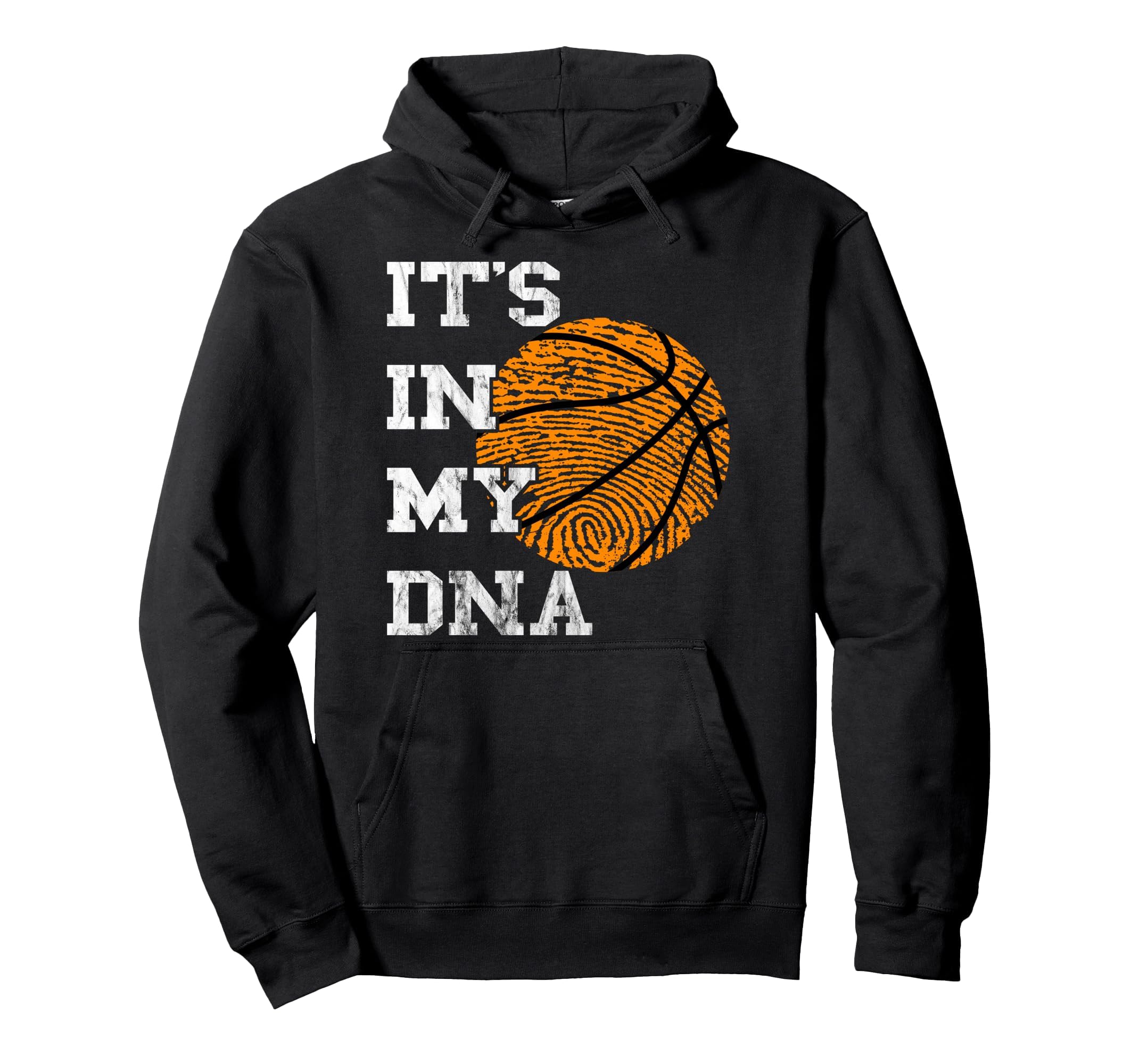Basketball Its My Dna Fingerprint Hoodie - Aesthetic Graphic for Adults - T-Shirt, Sweatshirt, Hoodie
