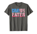 Funny Crayon Eater Officer Dad T-Shirt - Minimalist Print for Adults - T-Shirt, Sweatshirt, Hoodie