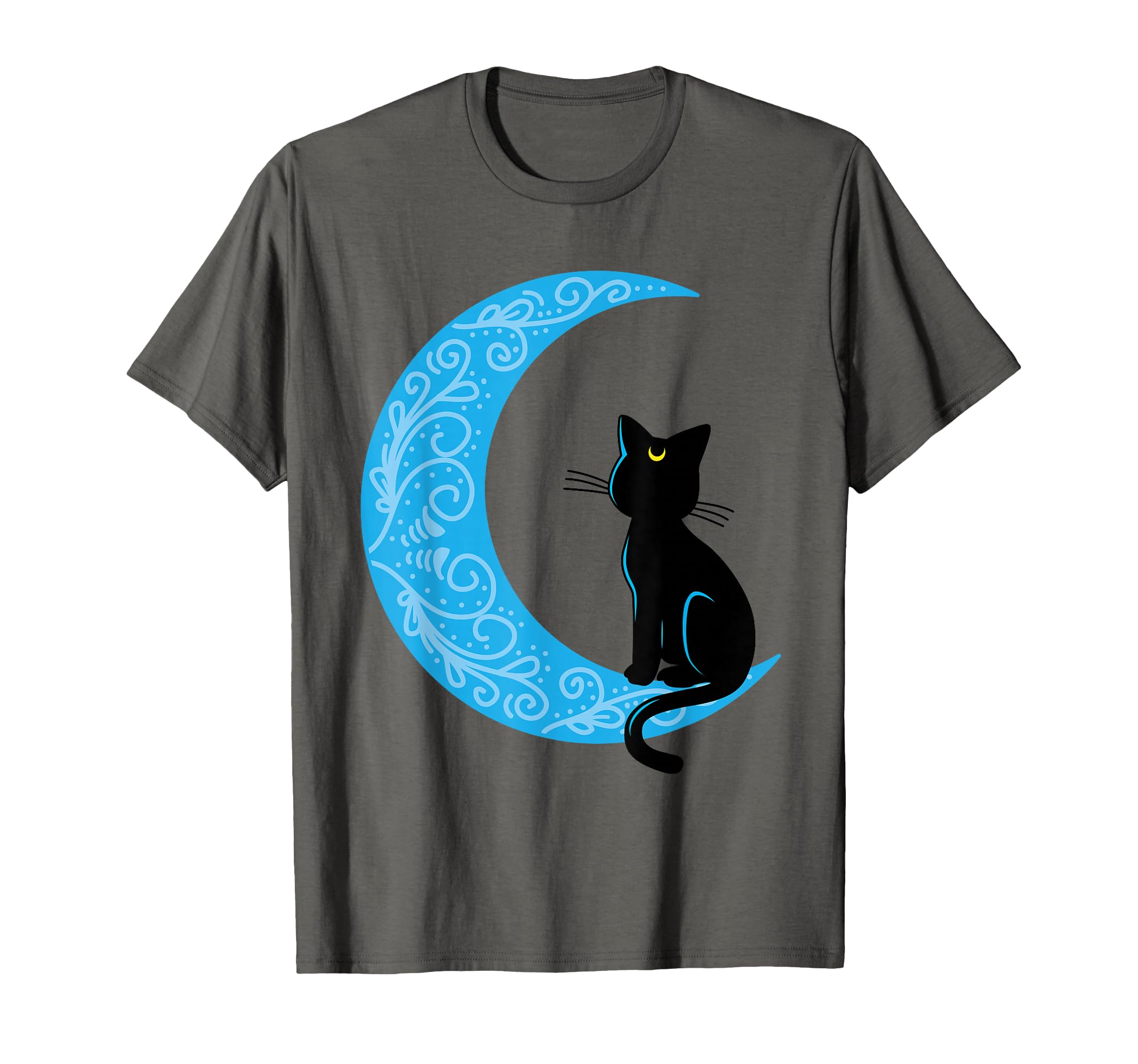 Black Cat Crescent Moon Sailor Mom T-Shirt - Casual Everyday Wear Unisex - T-Shirt, Sweatshirt, Hoodie