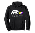 Nonbinary Papa Bear Gift Hoodie - Custom Art Print Men Women - T-Shirt, Sweatshirt, Hoodie