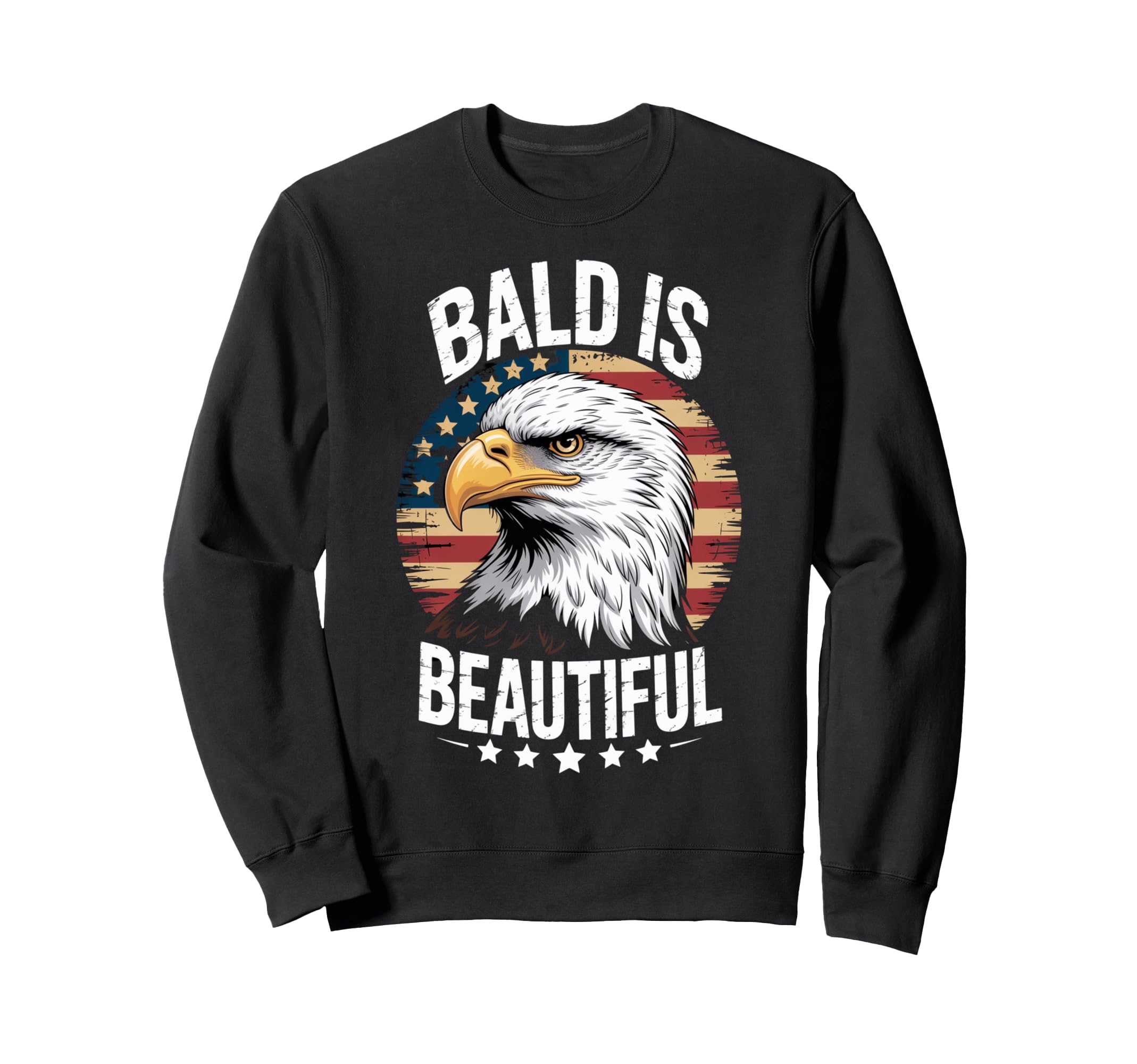 Funny 4Th July Bald Is Beautiful Sweatshirt - Graphic Print for Adults - T-Shirt, Sweatshirt, Hoodie