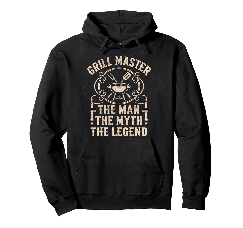 Funny Bbq Dad Grill Master Myth Legend Hoodie - Casual Everyday Wear Unisex - T-Shirt, Sweatshirt, Hoodie