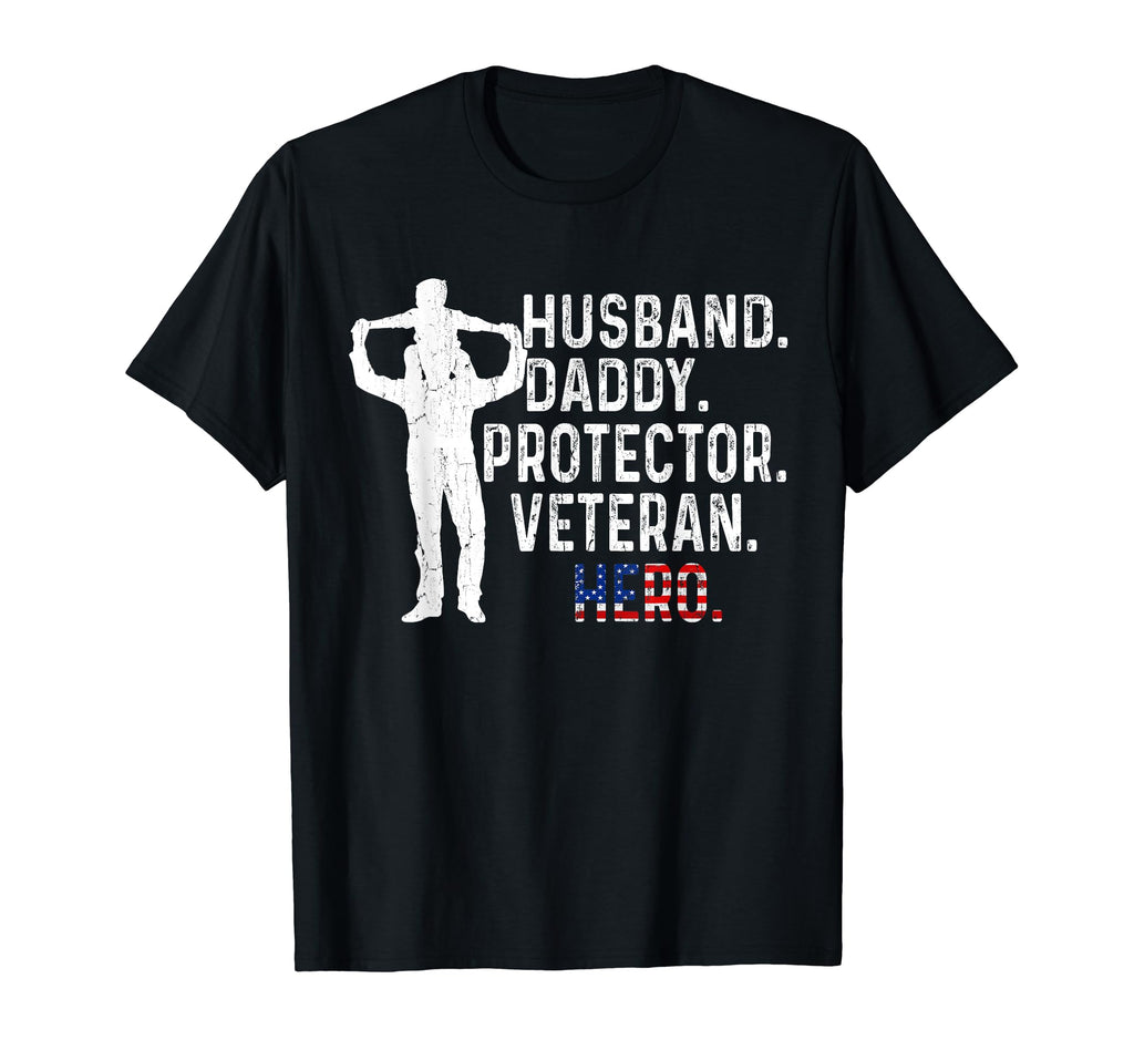 Husband Daddy Protector Hero Fathers T-Shirt - Casual Everyday Wear Unisex - T-Shirt, Sweatshirt, Hoodie