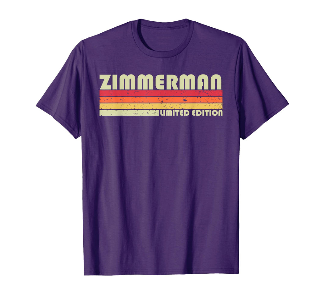 Zimmerman Surname Funny 80S Birthday T-Shirt - Casual Everyday Wear Unisex - T-Shirt, Sweatshirt, Hoodie