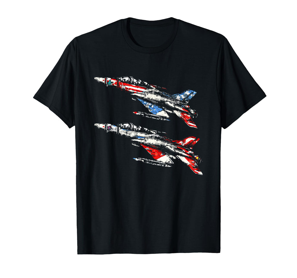Jet Fighter Pilot American Flag T-Shirt - Streetwear Style Unisex - T-Shirt, Sweatshirt, Hoodie