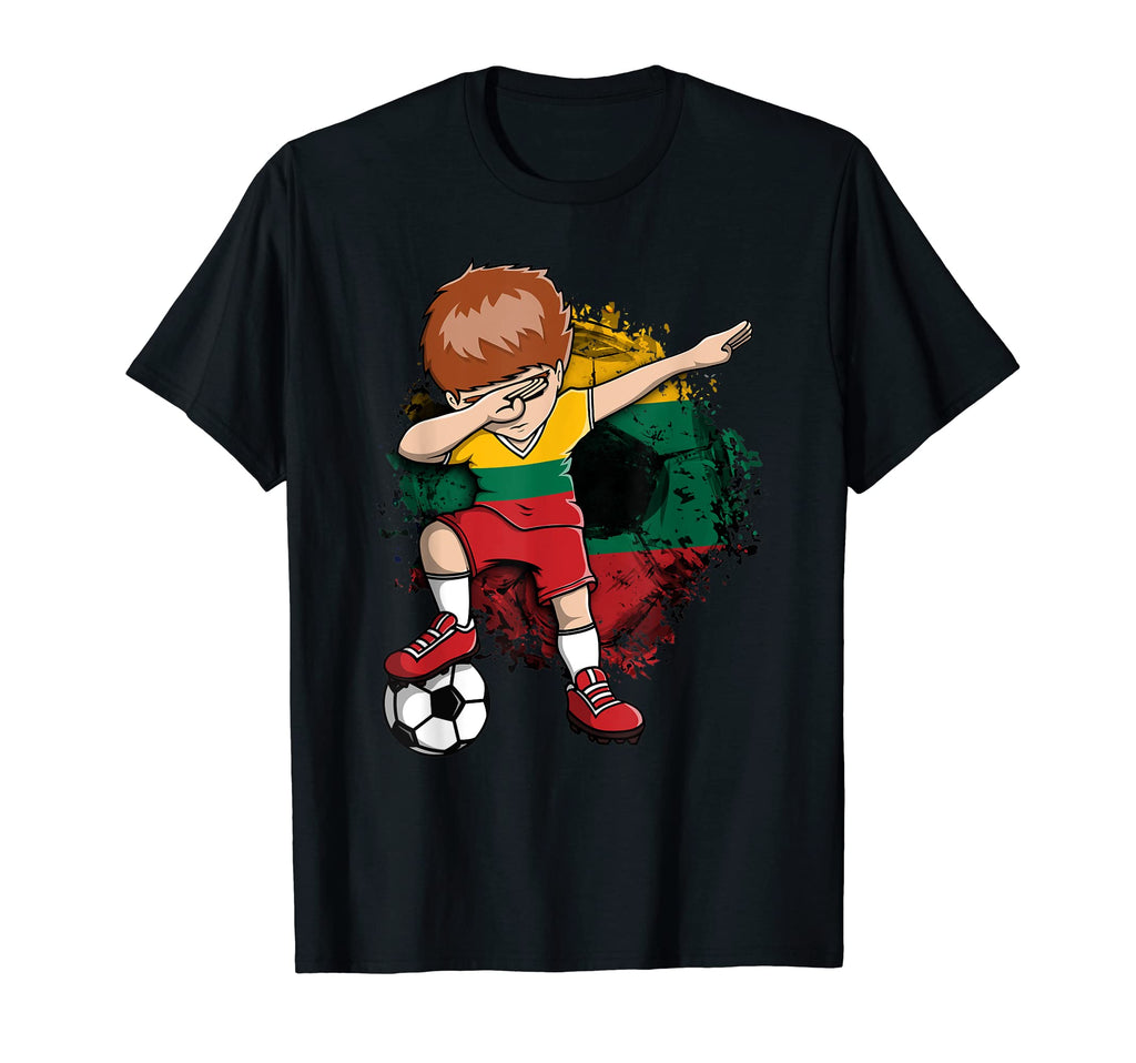 Dabbing Soccer Lithuania Jersey T-Shirt - Fun Novelty Design Unisex - T-Shirt, Sweatshirt, Hoodie