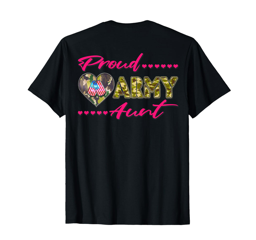 Proud Army Aunt Camo Us Flag Dog T-Shirt - Fun Novelty Design for Adults - T-Shirt, Sweatshirt, Hoodie