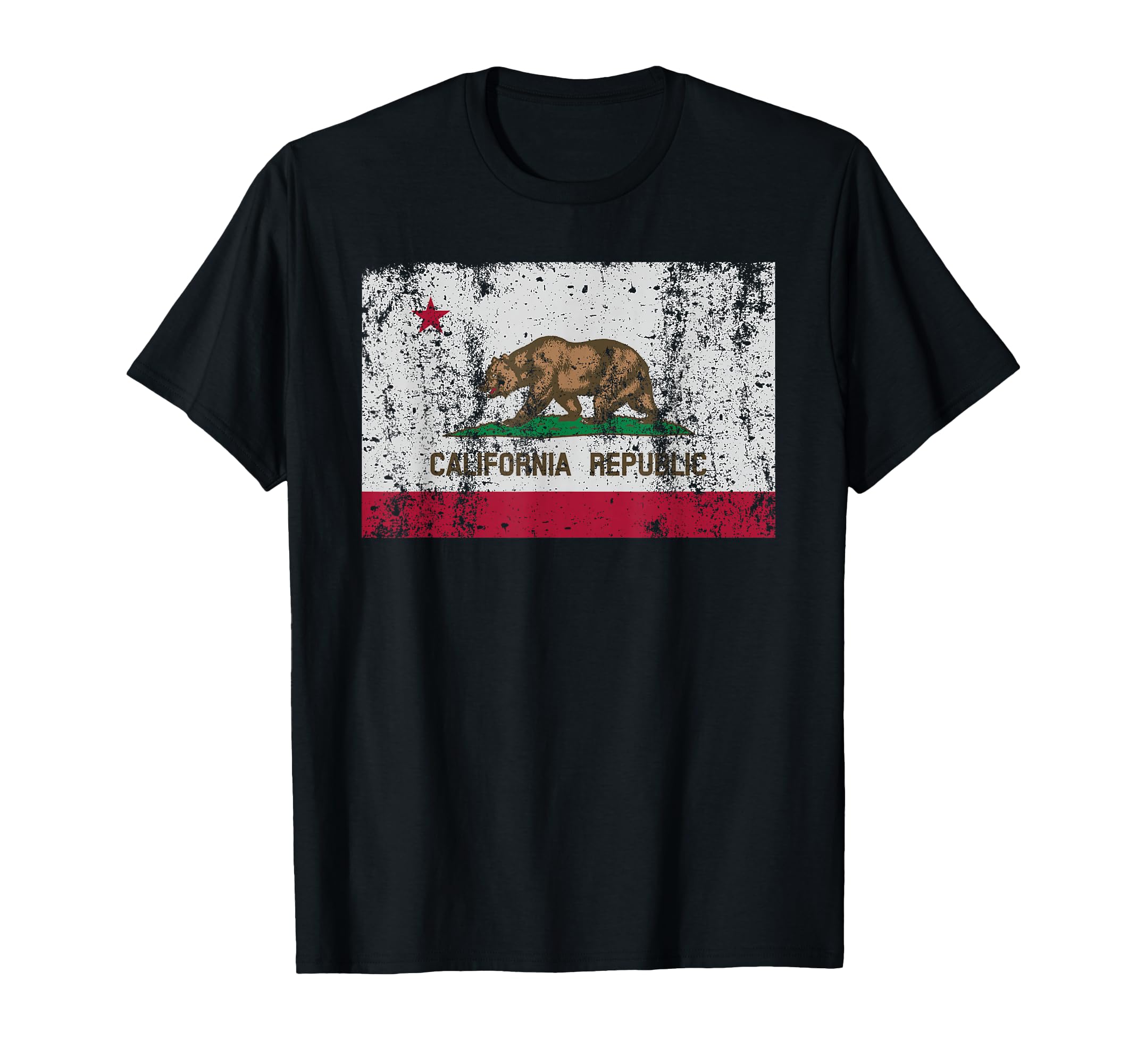 State California Flag Distressed Gift T-Shirt - Streetwear Style Unisex - T-Shirt, Sweatshirt, Hoodie