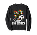 Soccer Big Sister Leopard Heart Sweatshirt - Minimalist Print Men Women - T-Shirt, Sweatshirt, Hoodie