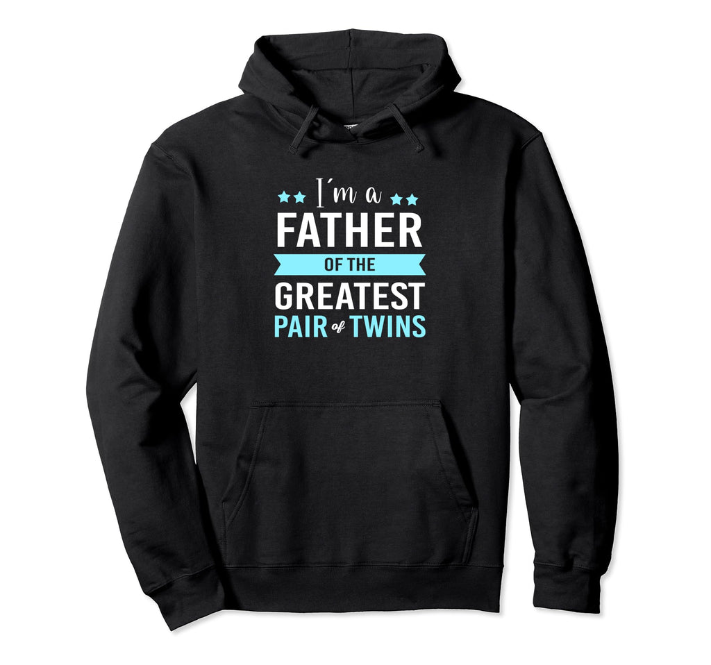 Fathers Day Papa Dad Twins Hoodie - Aesthetic Graphic for Adults - T-Shirt, Sweatshirt, Hoodie