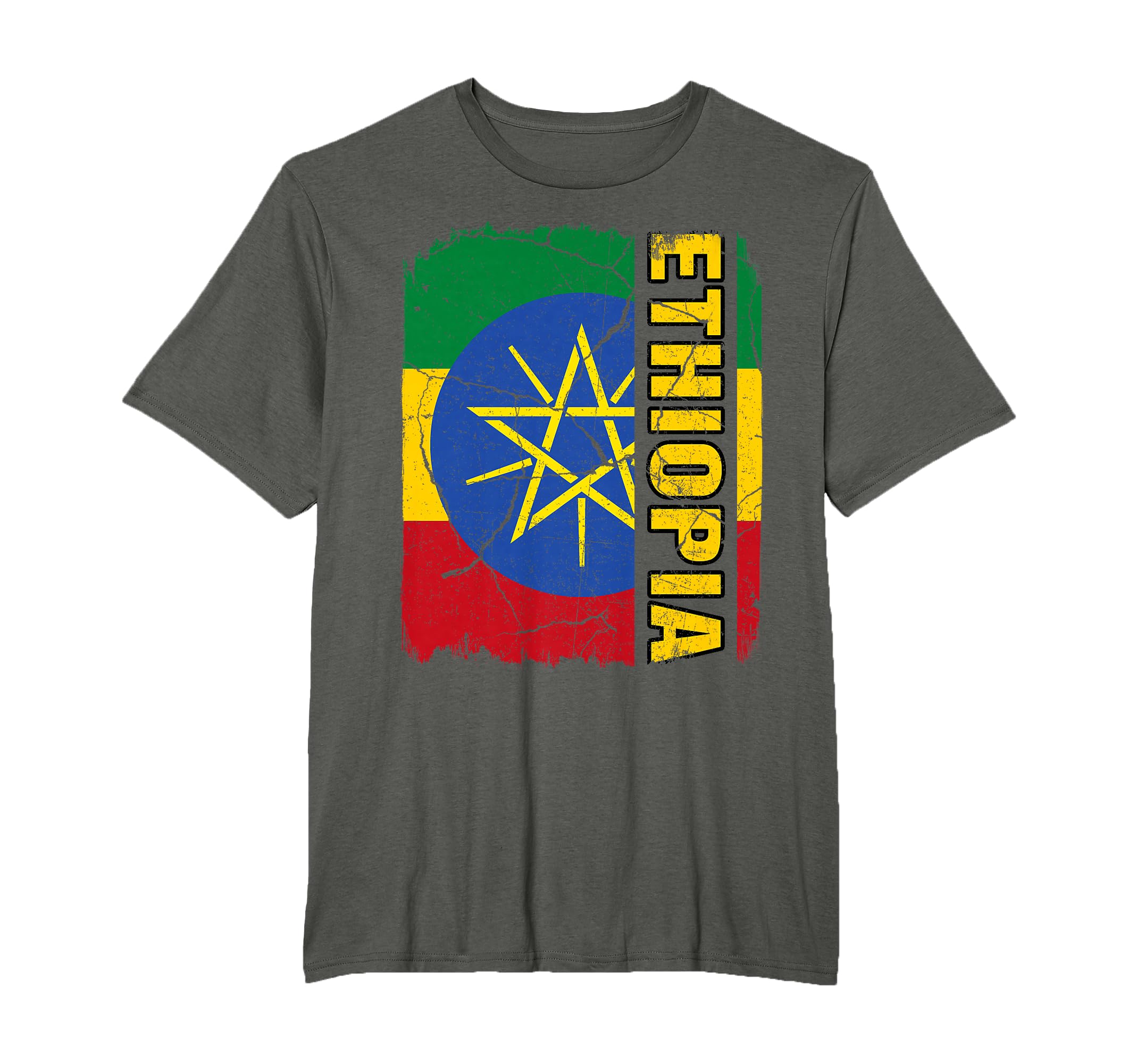 Ethiopian Flag Ethiopia Pride Roots T-Shirt - Novelty Apparel for Adults - T-Shirt, Sweatshirt, Hoodie