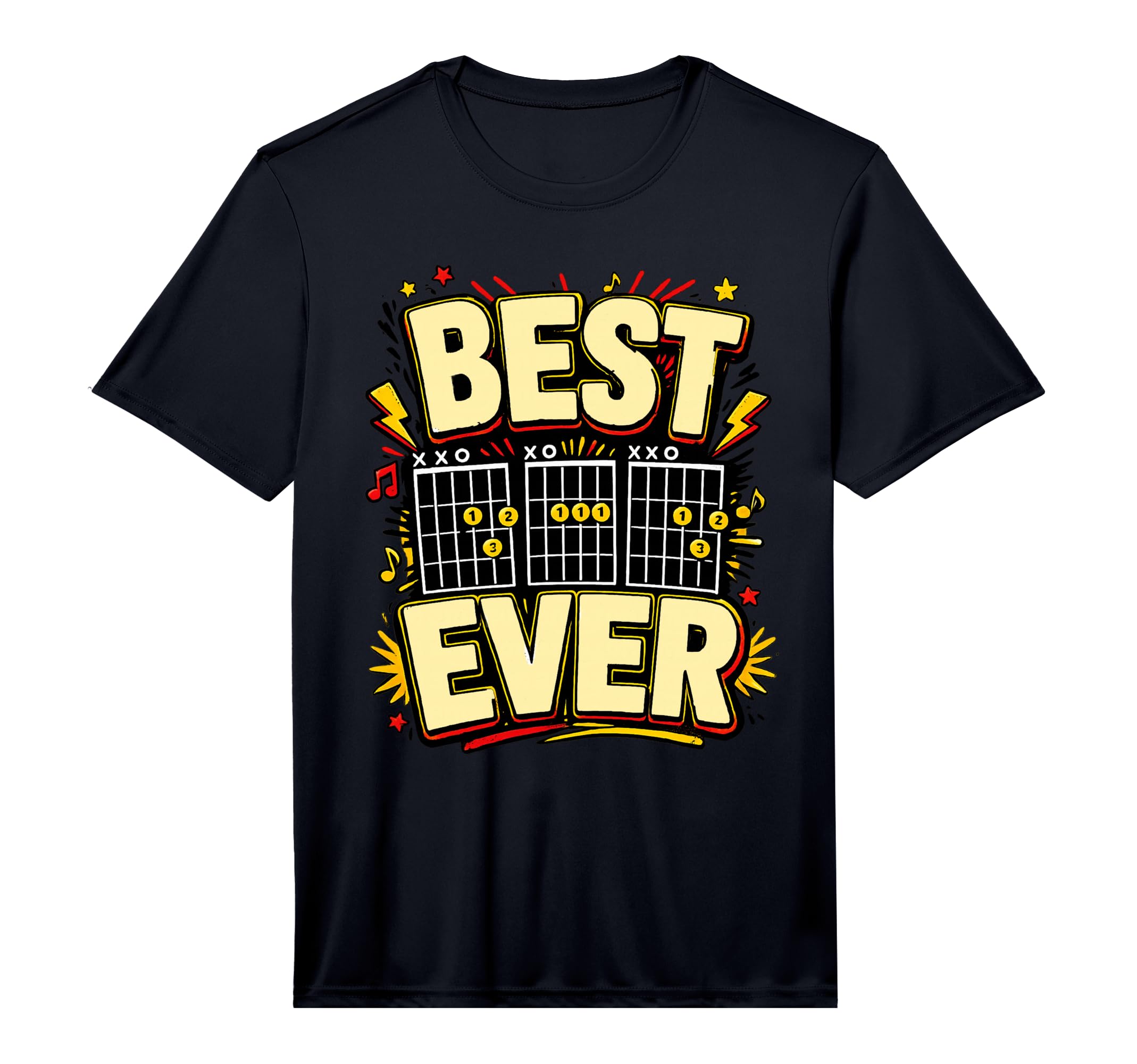 Best Dad Ever Guitar Chords T-Shirt - Casual Everyday Wear Men Women - T-Shirt, Sweatshirt, Hoodie