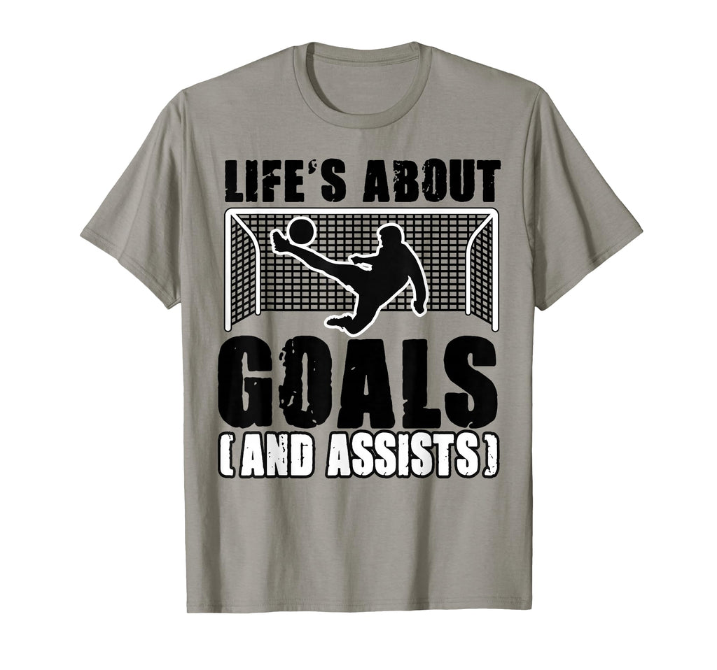 Soccer Player Lifes About Goals And T-Shirt - Custom Art Print Men Women - T-Shirt, Sweatshirt, Hoodie