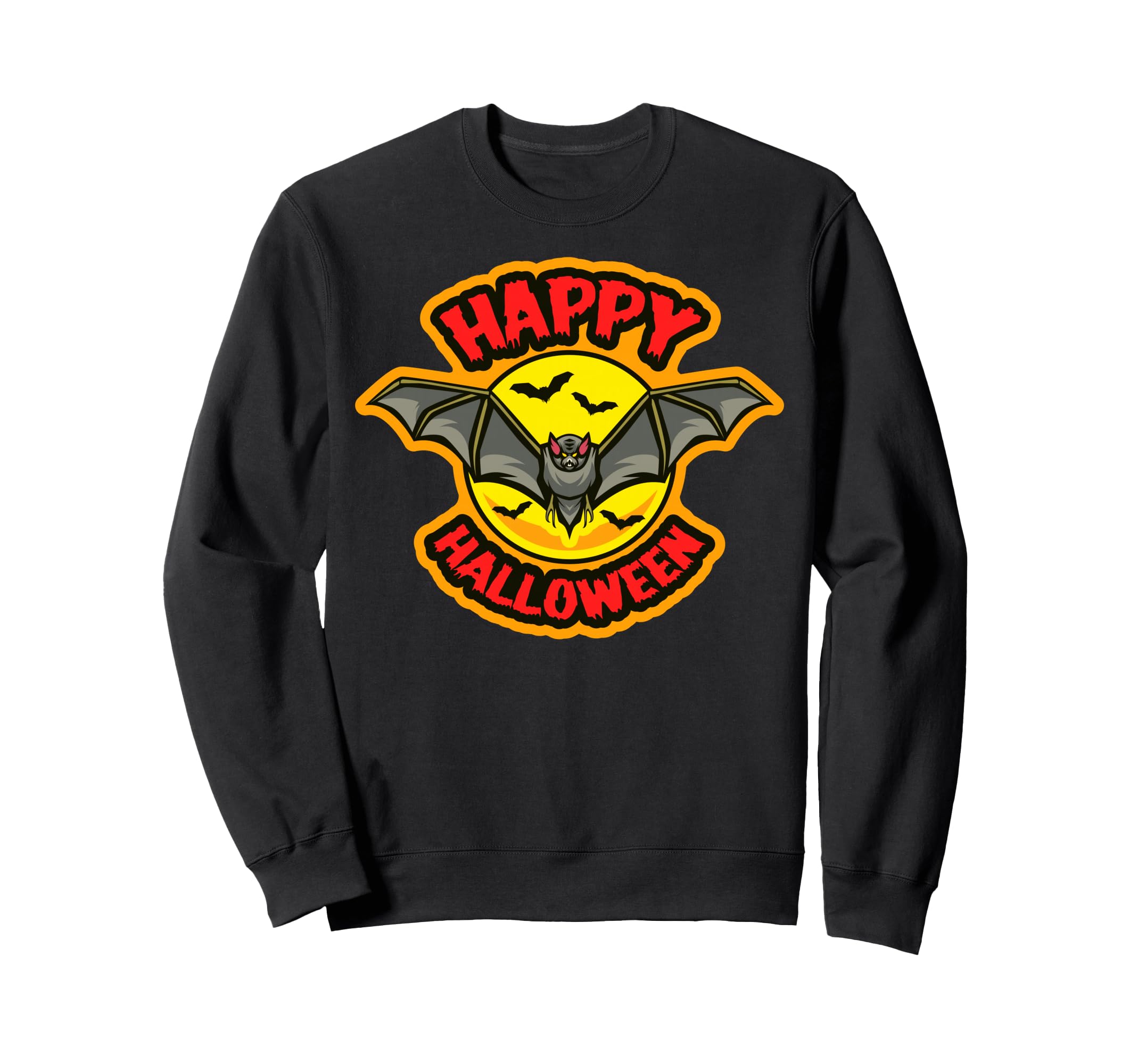 Funny Happy Halloween Vampire Bat Sweatshirt - Fun Novelty Design Unisex - T-Shirt, Sweatshirt, Hoodie