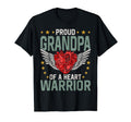 Proud Grandpa Heart Warrior Heart T-Shirt - Fun Novelty Design for Adults - T-Shirt, Sweatshirt, Hoodie