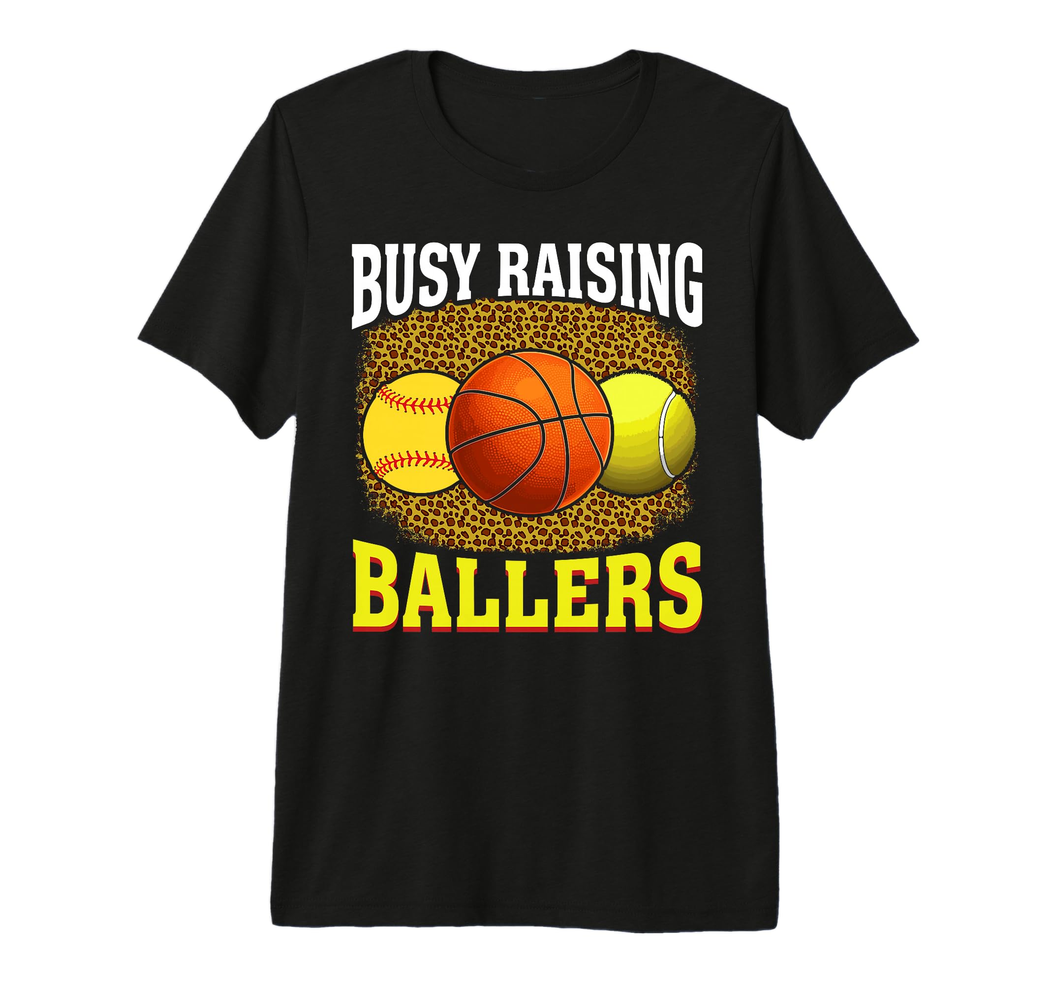 Busy Raising Ballers Softball T-Shirt - Trendy Graphic for Adults - T-Shirt, Sweatshirt, Hoodie